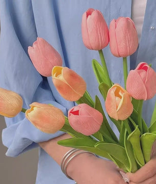 Real Touch Kunstbloemen Tulpen - Luxe Boeketten voor Huis & Bruiloft Decoratie