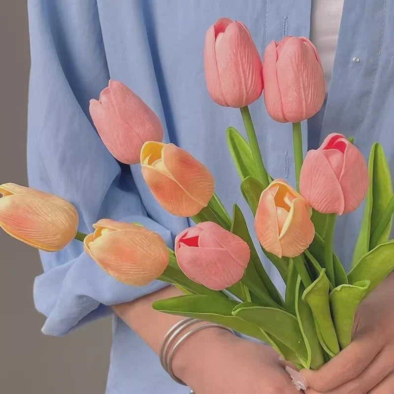 Real Touch Kunstbloemen Tulpen - Luxe Boeketten voor Huis & Bruiloft Decoratie