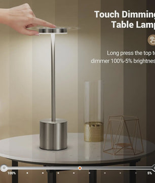 Draadloze LED Tafellamp met Touch Bediening - Oplaadbaar, 3 Kleuren, Dimbaar - Sfeerverlichting
