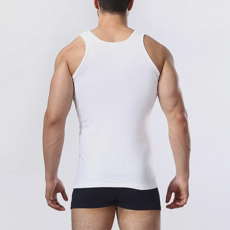 Comfortabel Heren Basic Katoen Tanktop - Slim Fit & Ademend