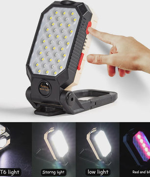 Multifunctionele Werklamp met Magneetvoet & Batterij Indicator - Ideaal voor Auto Reparaties & Noodgevallen