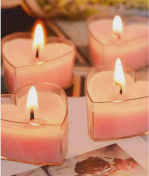 9x Hartvormige Geurkaarsen - Romantische Sfeer voor Valentijn, Bruiloft & Decoratie