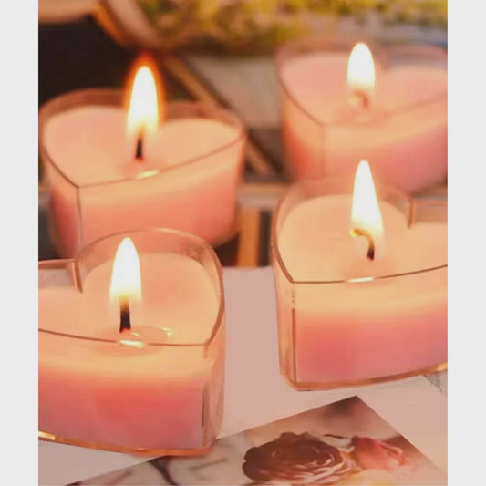 9x Hartvormige Geurkaarsen - Romantische Sfeer voor Valentijn, Bruiloft & Decoratie