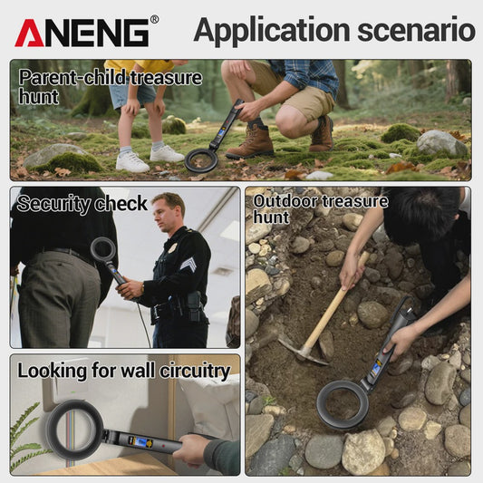 ANENG DM3005B Metaaldetector - Pro Schatzoeker met Pinpoint & Discriminatie