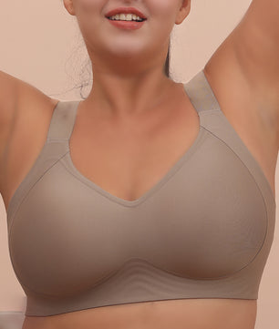 Big breasted sleeping bra for women 6XL without steel rims gathered without scars plus size vest yoga exercise anti sagging bra