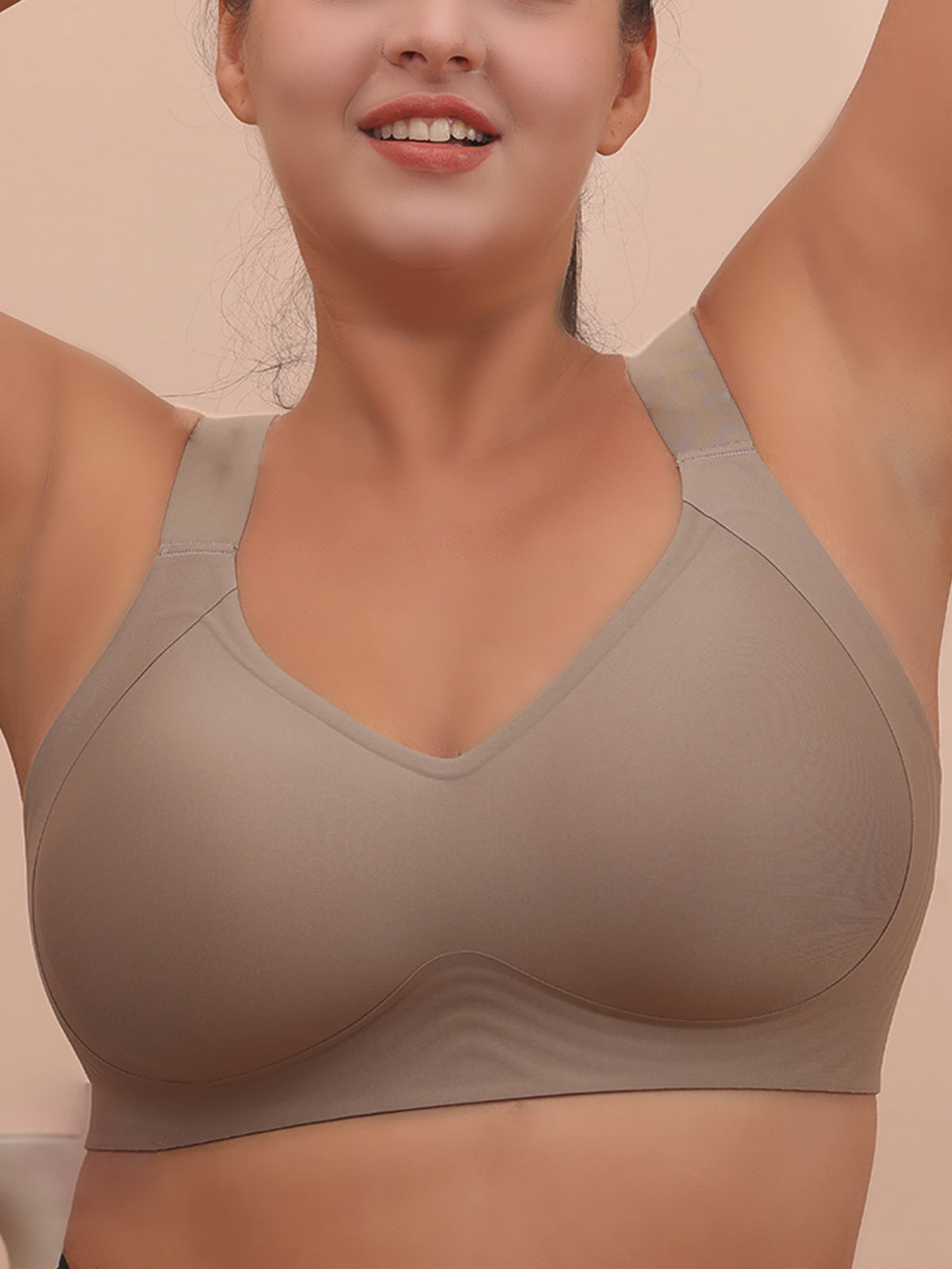 Big breasted sleeping bra for women 6XL without steel rims gathered without scars plus size vest yoga exercise anti sagging bra