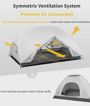 Naturehike Mongar 2-Persoons Tent: Ultralicht, Waterdicht & Duurzaam voor Outdoor Avonturen