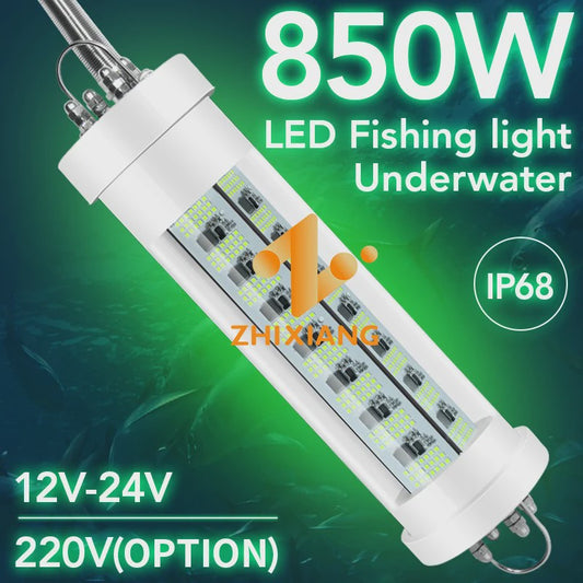 Krachtige 850W LED Onderwater Vis Lure Lamp - 12V/24V - IP68 Waterdicht