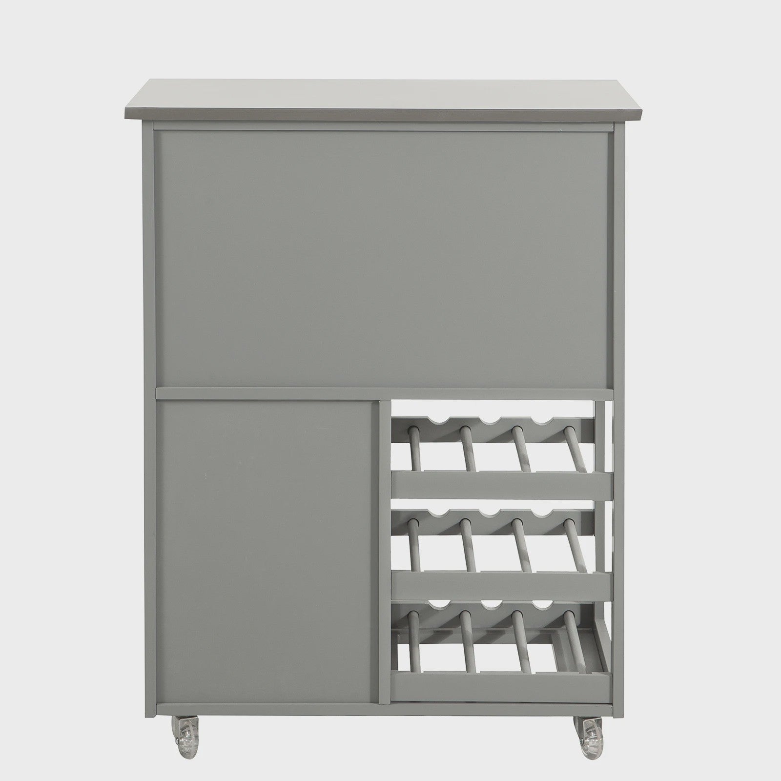 SoBuy Keukentrolley met Wijnrek en Opbergruimte - Serveertrolley Keuken Eiland