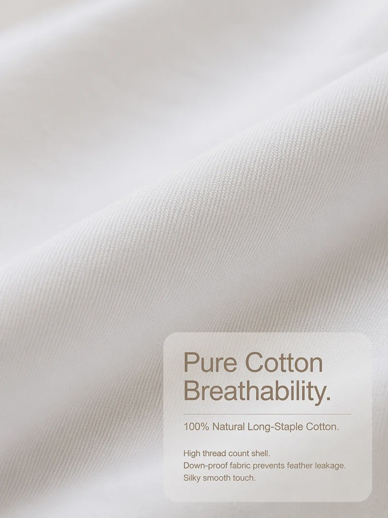 Set van 2 of 4 Luxe Kussens: 50% Ganzendons & 50% Polyester | 100% Katoenen Tijk