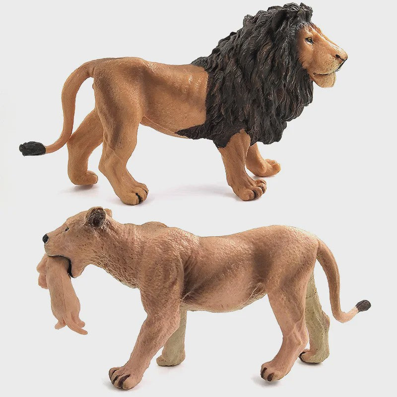 Set Dierenfiguren: Panda, Hert, Nijlpaard, Neushoorn, IJsbeer, Giraf, Kameel & Zebra - Decoratie Beeldjes