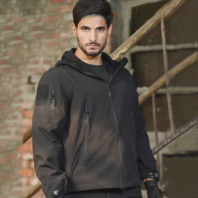 Waterdichte Heren Tactical Set: Softshell Jas & Fleece Cargo Broek voor Outdoor Avonturen