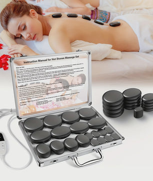 Hot Stone Massage Set met Verwarmer en Temperatuurregeling - Professionele Spa Tool