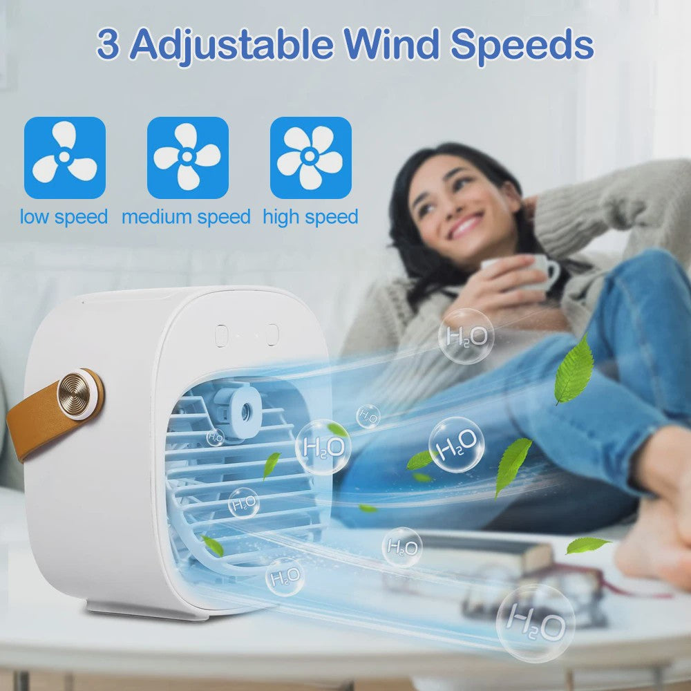 Draagbare Mini Airconditioner met Oplaadbare Batterij - Draadloze Koeler & Ventilator