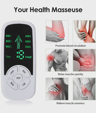 Digitale EMS Spierstimulator: Massageapparaat voor Rug, Nek & Lichaam met TENS
