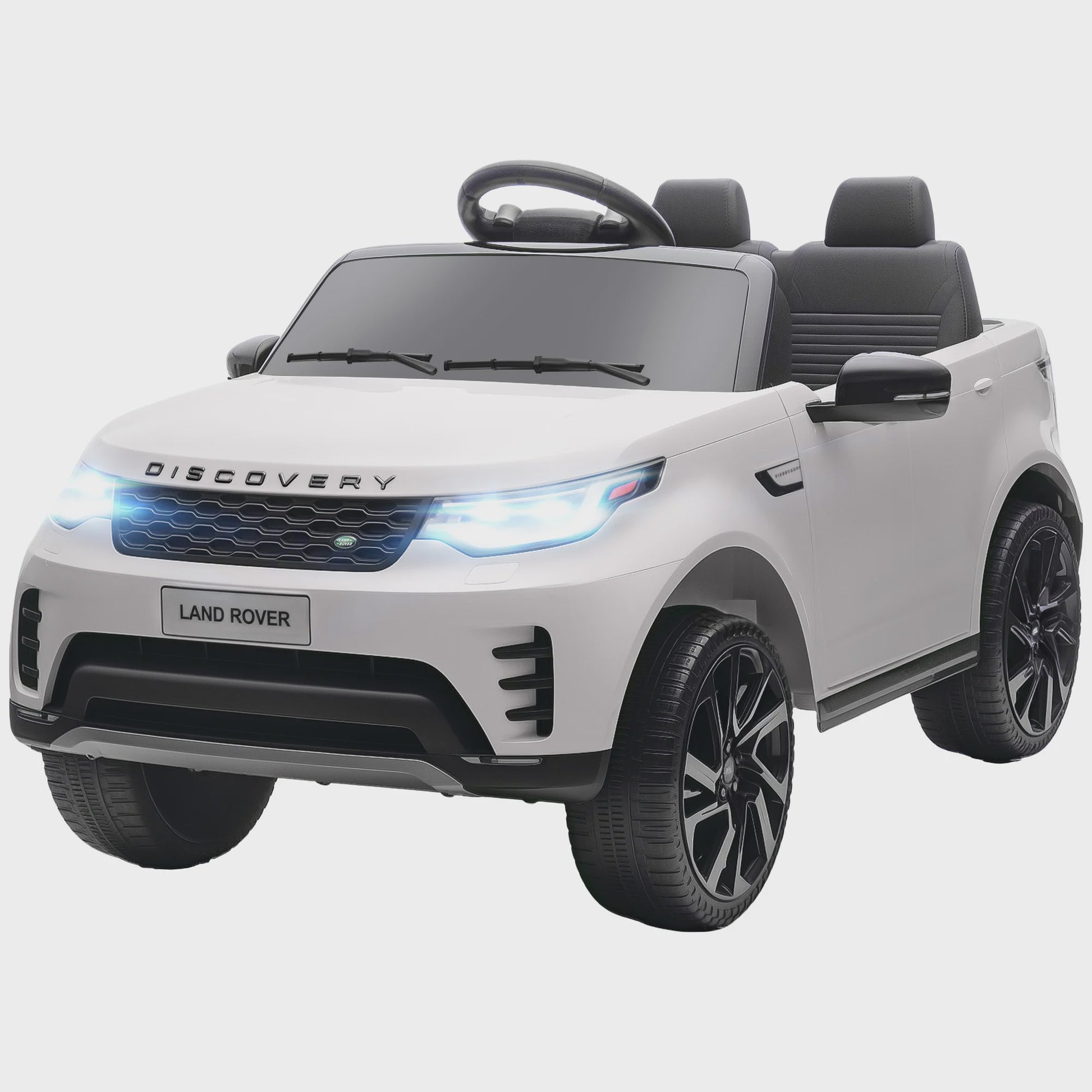 Elektrische Kinderauto Land Rover Discovery 12V - Met Afstandsbediening & 2 Motoren - Wit