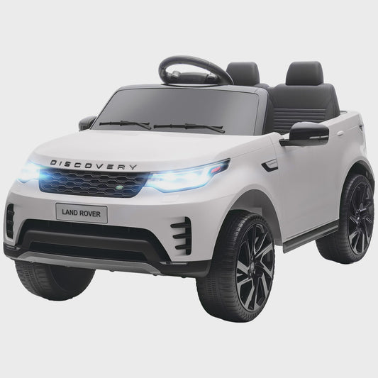 Elektrische Kinderauto Land Rover Discovery 12V - Met Afstandsbediening & 2 Motoren - Wit