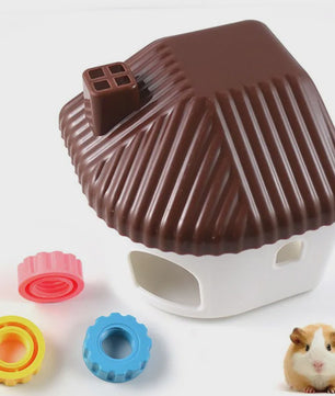 Vrolijk Kleurrijk Huisje voor Hamster & Cavia - Plastic Speelgoed & Slaapplek