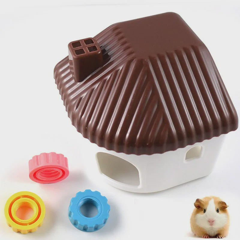 Vrolijk Kleurrijk Huisje voor Hamster & Cavia - Plastic Speelgoed & Slaapplek