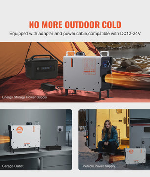 2KW Diesel Luchtverwarmer 12V/24V - All-in-One met Afstandsbediening & CO Alarm