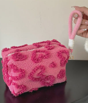 Pluche Make-up Tas met Lus - Zacht Reisetui voor Cosmetica & Pennen