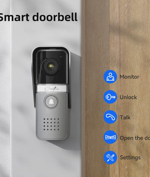TMEZON 4-Draads Videosysteem: 7" Intercom met Deurtelefoon & Ontgrendelfunctie
