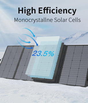 MHPOWOS 400W Opvouwbaar Zonnepaneel - Lichtgewicht, Draagbaar & IP67 Waterdicht voor Outdoor & RV