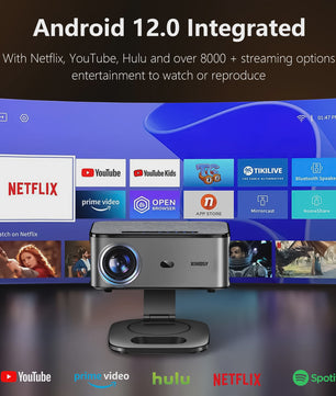 XIWBSY 2026 4K Smart Projector: 40000 Lumens, WiFi6, Bluetooth 5.3, Autofocus & Outdoor Home Theater