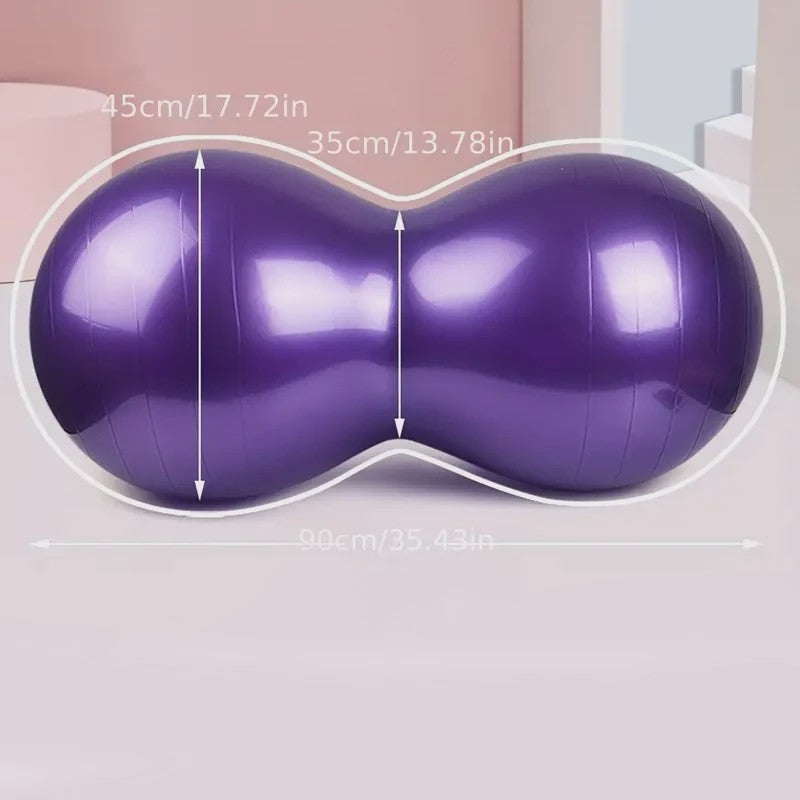 Anti-Burst Pinda Yogabal 90x45cm - Complete Fitness Set met Pomp