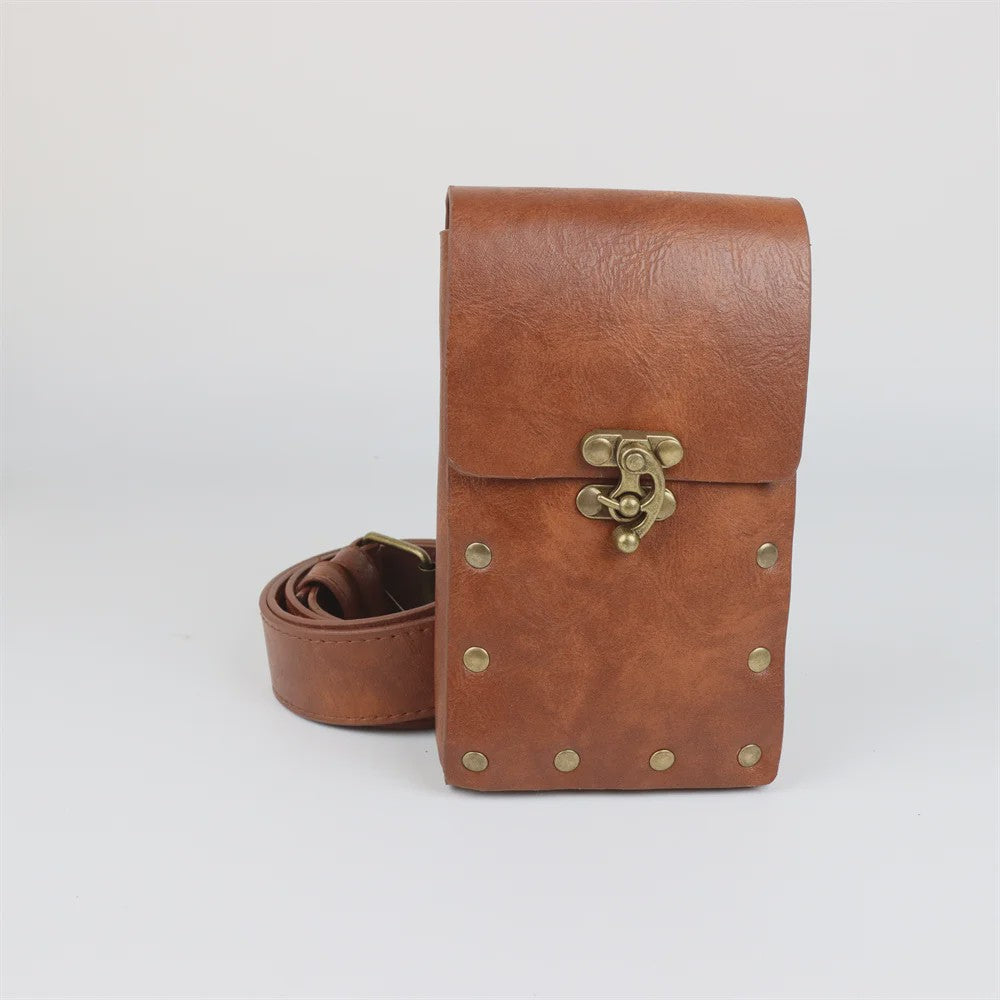Middeleeuwse Cosplay Lederen Riem met Tas en Decoratieve Sleutels - Renaissance & Halloween Accessoire