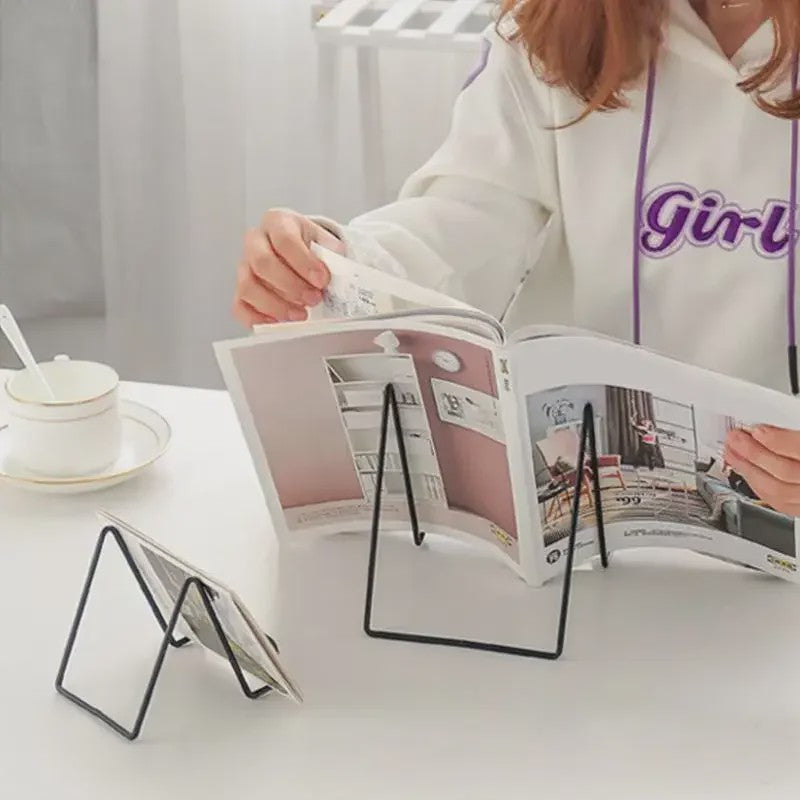 Stijlvolle IJzeren Display Standaard voor Magazines, Boeken en Decoraties