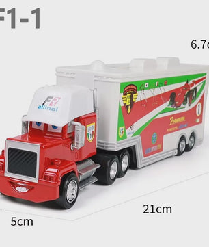 Cars Lightning McQueen Container Vrachtwagen Speelgoed - Alloy Diecast Model