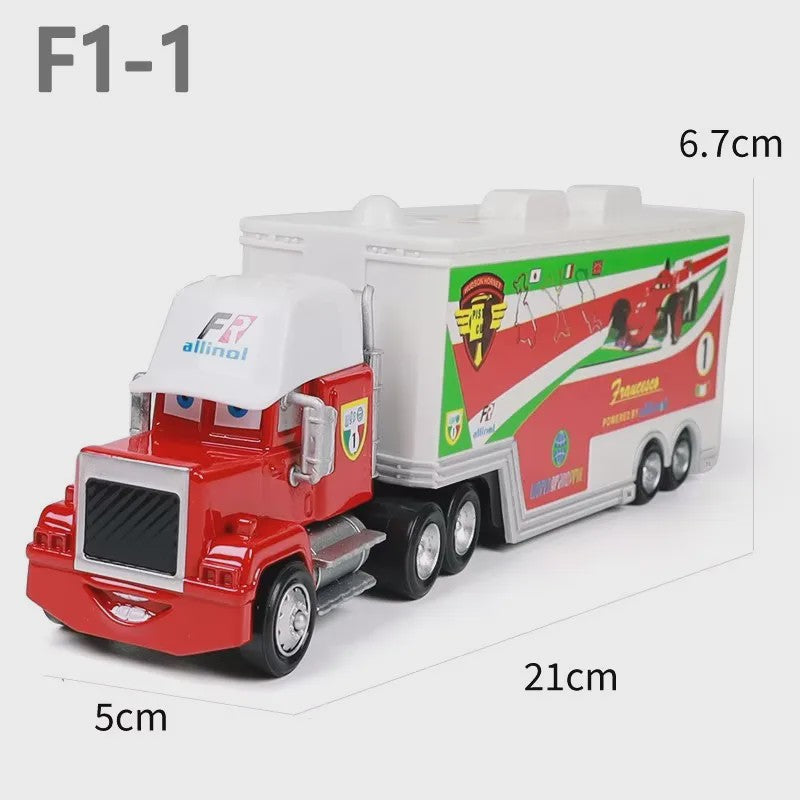 Cars Lightning McQueen Container Vrachtwagen Speelgoed - Alloy Diecast Model
