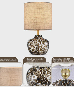 Luxe Tafellamp met Luipaardprint - Sfeervolle Nachtlamp voor Slaapkamer & Bureau