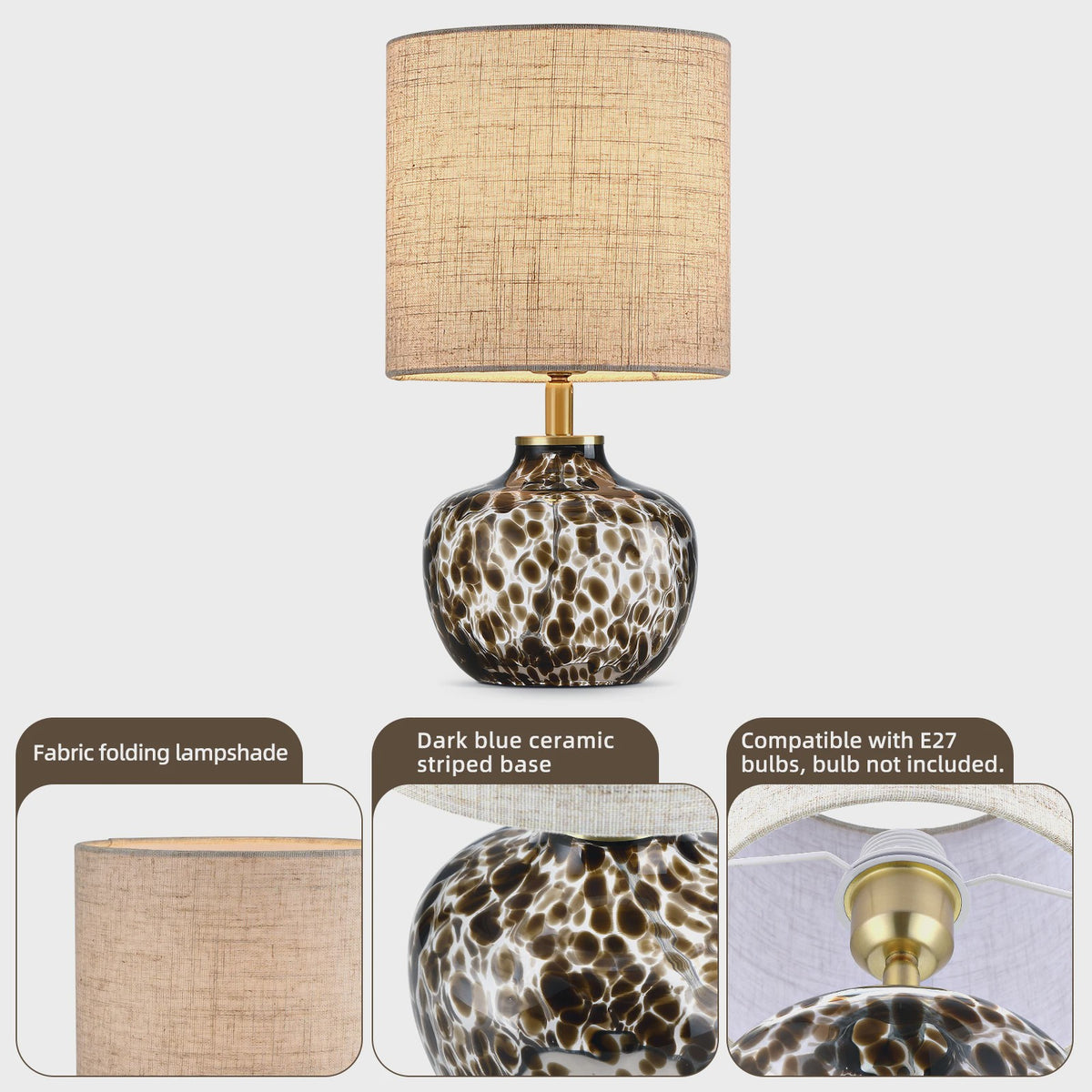 Luxe Tafellamp met Luipaardprint - Sfeervolle Nachtlamp voor Slaapkamer & Bureau