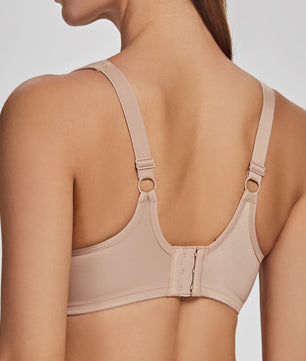 Comfortabele Volledige Dekking Minimizer BH met Kant en Gewatteerde Bandjes - Plus Size
