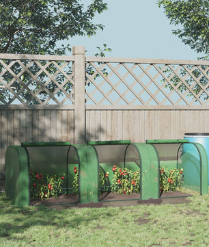 Outsunny Mini Kweekkas voor Tuinplanten - 295x100x80 cm - Groen