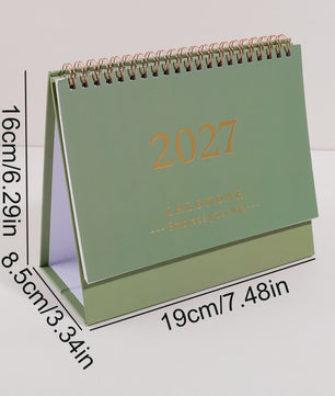 2027 Bureaukalender Maandkalender - Spiraalbinding, Opvouwbaar & Staand - Ideaal voor Planner, Kantoor & Thuis