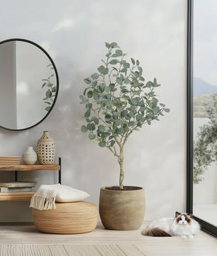 Kunstplant Eucalyptus Boom - 120/150/180 cm Hoog - Realistische Decoratie voor Binnen & Buiten