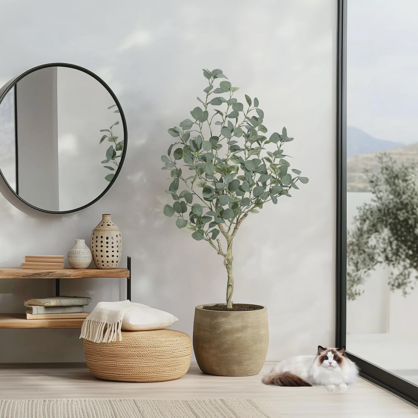 Kunstplant Eucalyptus Boom - 120/150/180 cm Hoog - Realistische Decoratie voor Binnen & Buiten