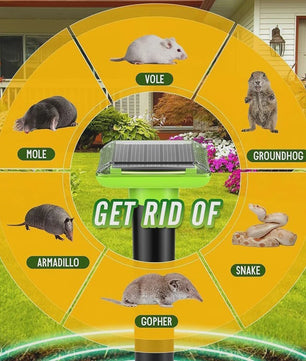Zonne-energie Ongedierteverjager: Ultrasonisch & Vibratie voor Tuin, Boerderij & Boomgaard