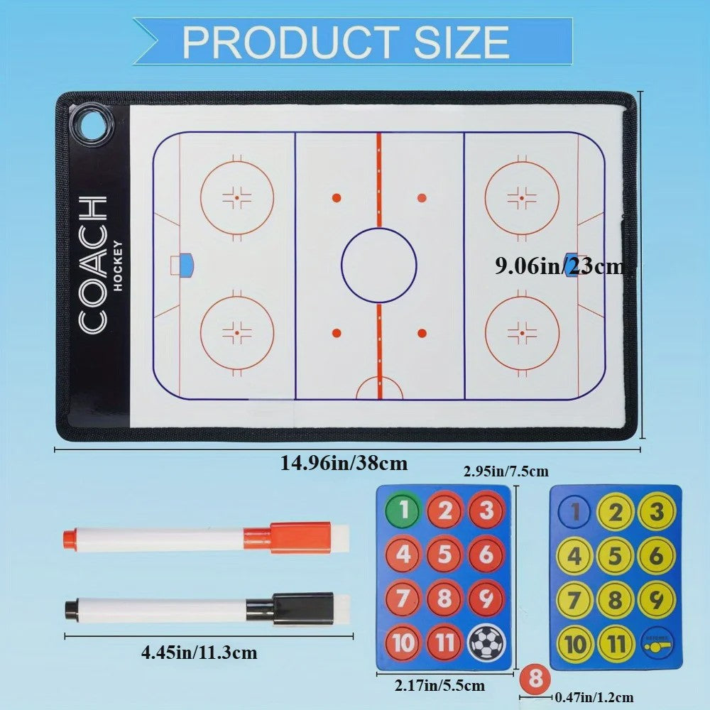 Magnetisch IJshockey Tactiekbord - Complete Coach Set voor Training & Wedstrijd