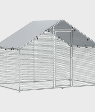PawHut Groot Kippenhok met Ren - 5.1 m² - Waterdicht & UV-bestendig - Grote Volière voor 5-8 Kippen