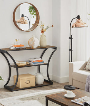 VASAGLE Console Tafel met 2 etages - Vintage Design voor Hal en Woonkamer