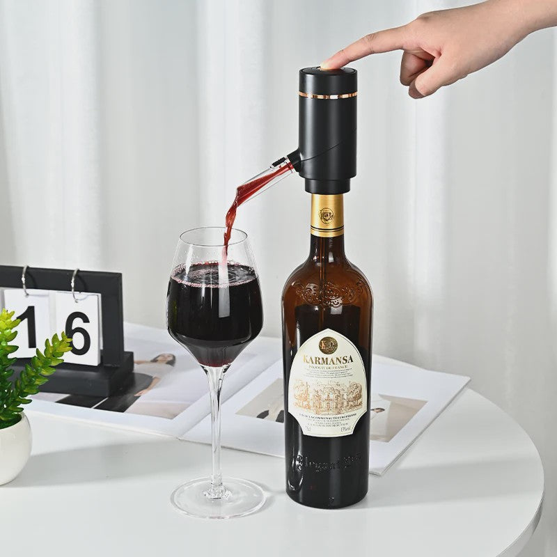 Elektrische Wijnopener en Decanteer Set - Automatische Vacuümpomp & Snelle Schenker