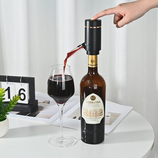 Elektrische Wijnopener en Decanteer Set - Automatische Vacuümpomp & Snelle Schenker