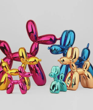 Glanzende Ballonhond Sculptuur - Stijlvolle Decoratie voor Huis & Kantoor