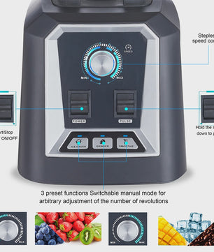 BioloMix Krachtige Keuken Blender met 2L Jar - Smoothie, Sap & IJscrusher