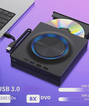 Draagbare Externe USB 3.0 Blu-ray/DVD Brander voor Laptop & Desktop