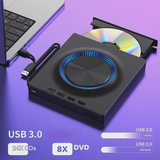 Draagbare Externe USB 3.0 Blu-ray/DVD Brander voor Laptop & Desktop